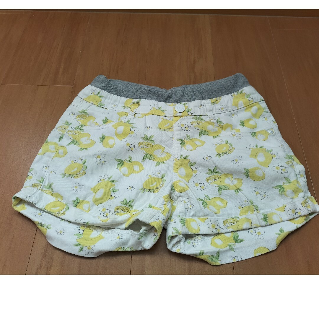 短パン　レモン柄 キッズ/ベビー/マタニティのキッズ服女の子用(90cm~)(パンツ/スパッツ)の商品写真