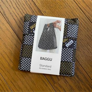 BAGGU STANDARD エコバック　woven チェック　モノグラム　黒白(エコバッグ)