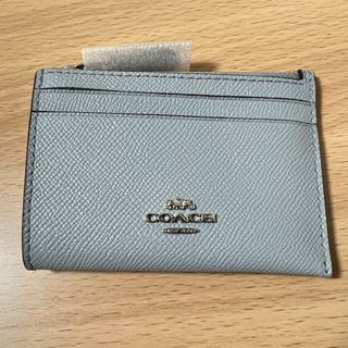 コーチ(COACH)の[新品未使用]コーチ COACH ミニスキニー IDケース ペールブルー(パスケース/IDカードホルダー)