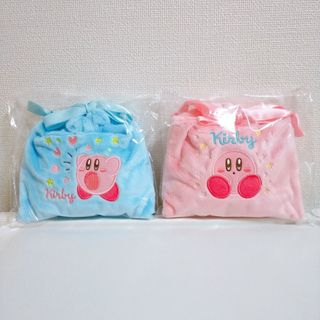 星のカービィ　ふわもふきんちゃく (菓子入り)　2種セット(キャラクターグッズ)