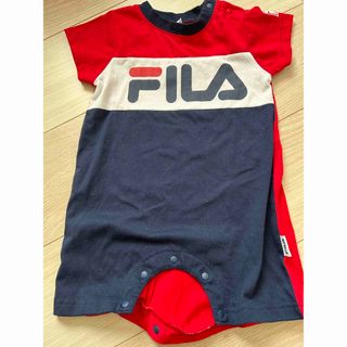 FILA - 90センチ　FILA フィラ 半袖ロンパース　赤　レッド　紺　ネイビー