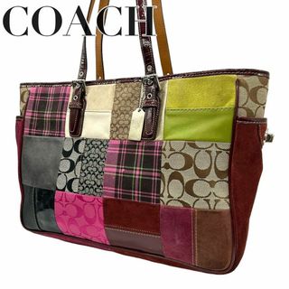 コーチ(COACH)のCOACH コーチ　s27 肩掛け　1437 パッチワーク　トートバッグ　総柄(トートバッグ)