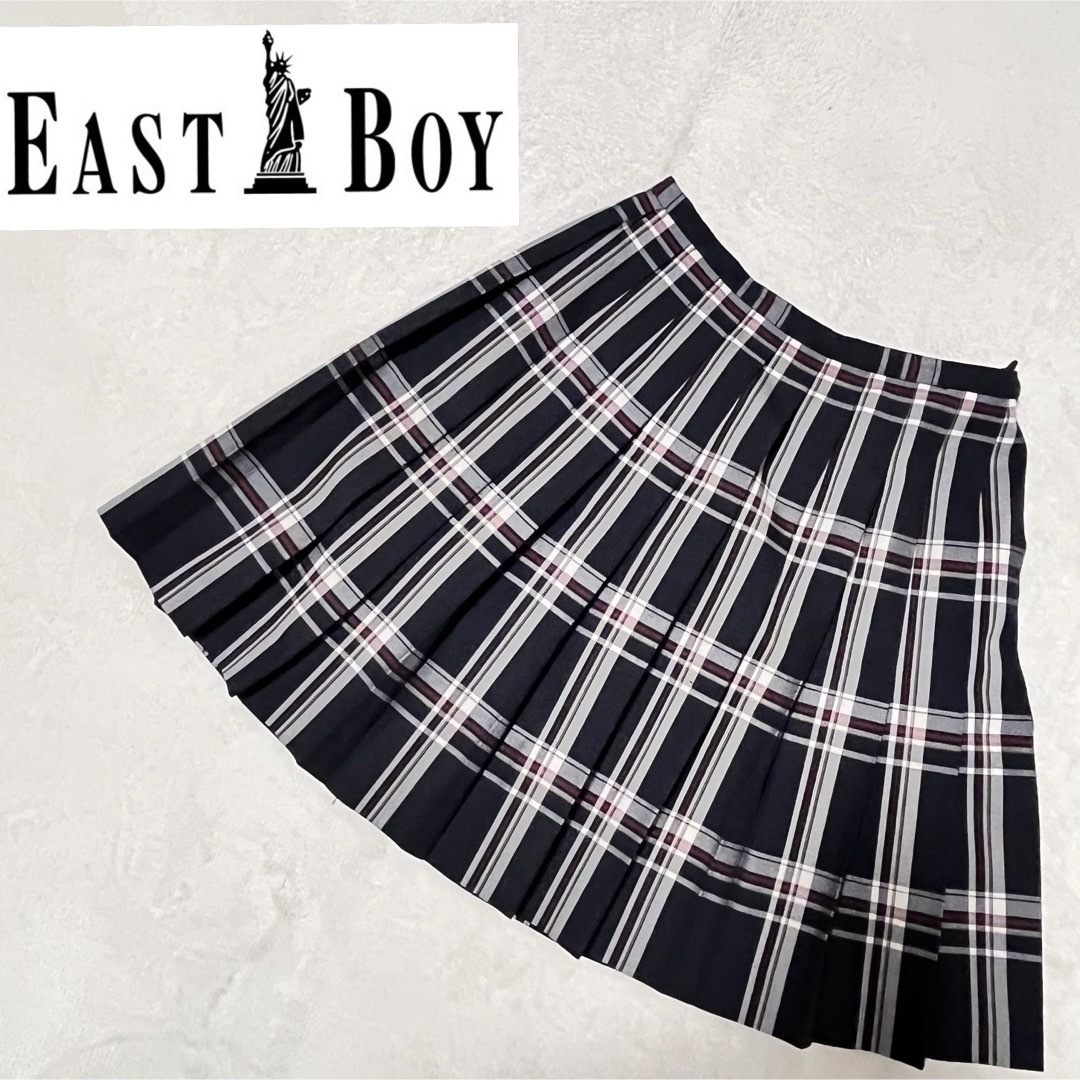 EASTBOY(イーストボーイ)のEASTBOY  イーストボーイ タータンチェック プリーツスカート 11号 レディースのスカート(ひざ丈スカート)の商品写真