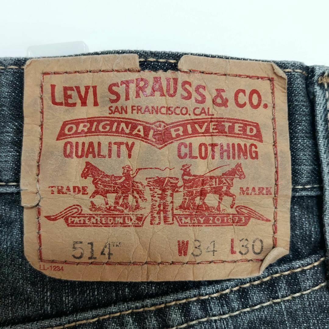 Levi's(リーバイス)のリーバイス514 Levis W34 ブラックデニムパンツ 黒 パンツ 8375 メンズのパンツ(デニム/ジーンズ)の商品写真