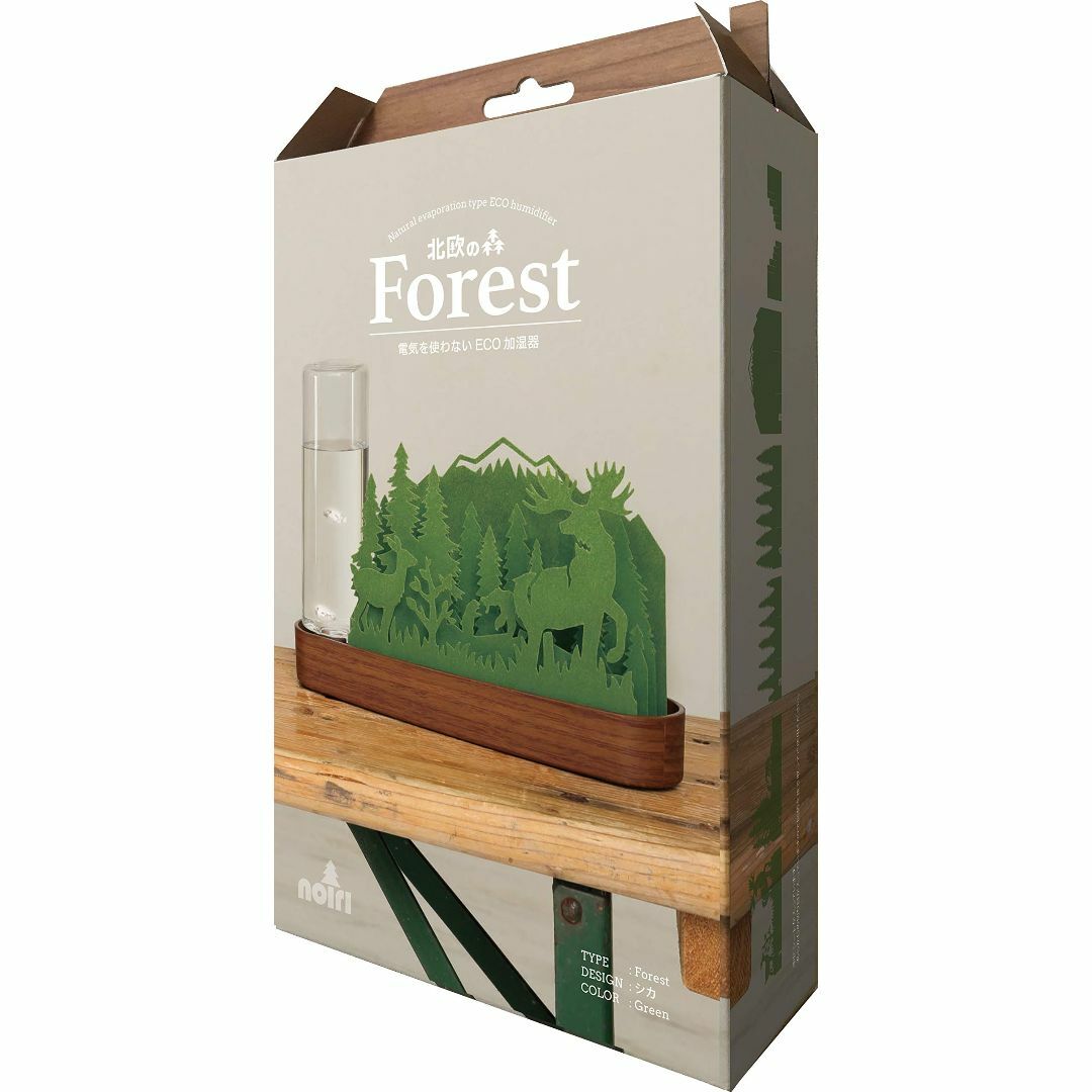 色: Green自然気化式加湿器 北欧の森 Forest (Green) スマホ/家電/カメラの冷暖房/空調(その他)の商品写真