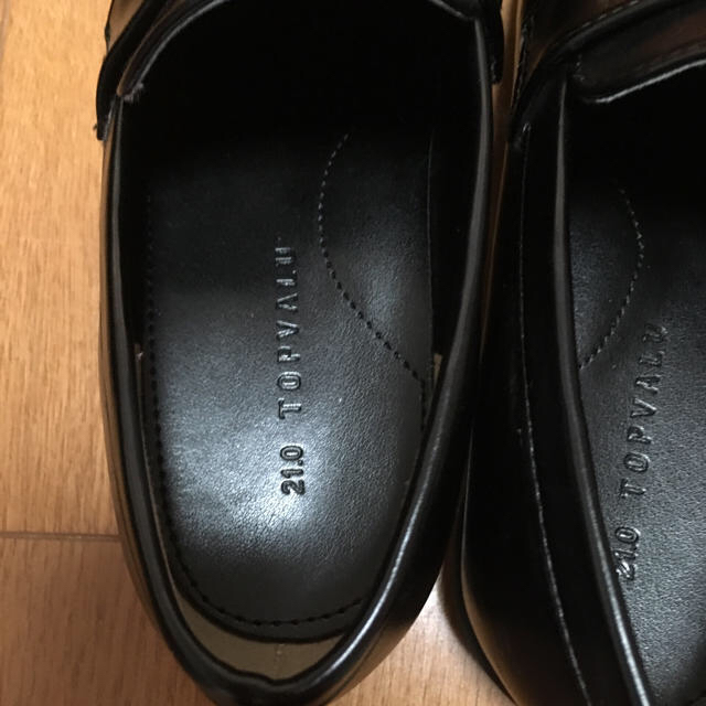 黒 合皮のローファー サイズ21.0 キッズ/ベビー/マタニティのキッズ靴/シューズ(15cm~)(ローファー)の商品写真
