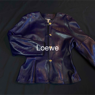 ロエベ(LOEWE)のLoewe レザー　ジャケット　革　ビンテージ(レザージャケット)