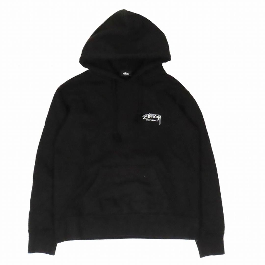 STUSSY(ステューシー)のステューシー バックロゴプリント プルオーバー パーカー トップス ブラック メンズのトップス(パーカー)の商品写真