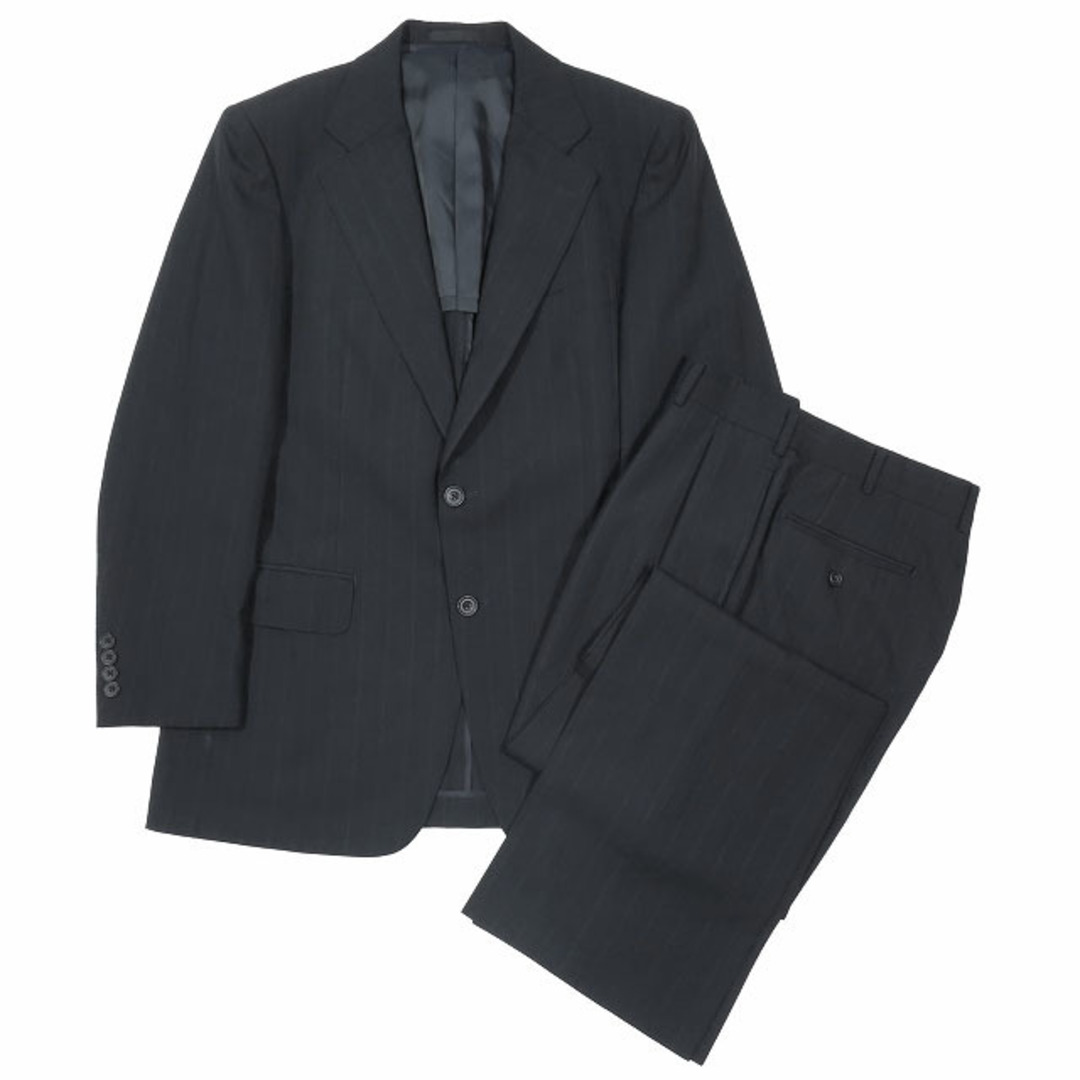 美品 バーバリーズ ストライプ柄 スーツセットアップ 2B 2タックパンツ メンズのスーツ(スーツジャケット)の商品写真