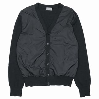 モンクレール(MONCLER)の美品 モンクレール MONCLER ナイロン切替 ウール カーディガン トップス(カーディガン)