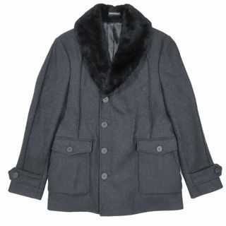 Emporio Armani - 極美品 18AW エンポリオアルマーニ ファーショールカラー ウール コート 