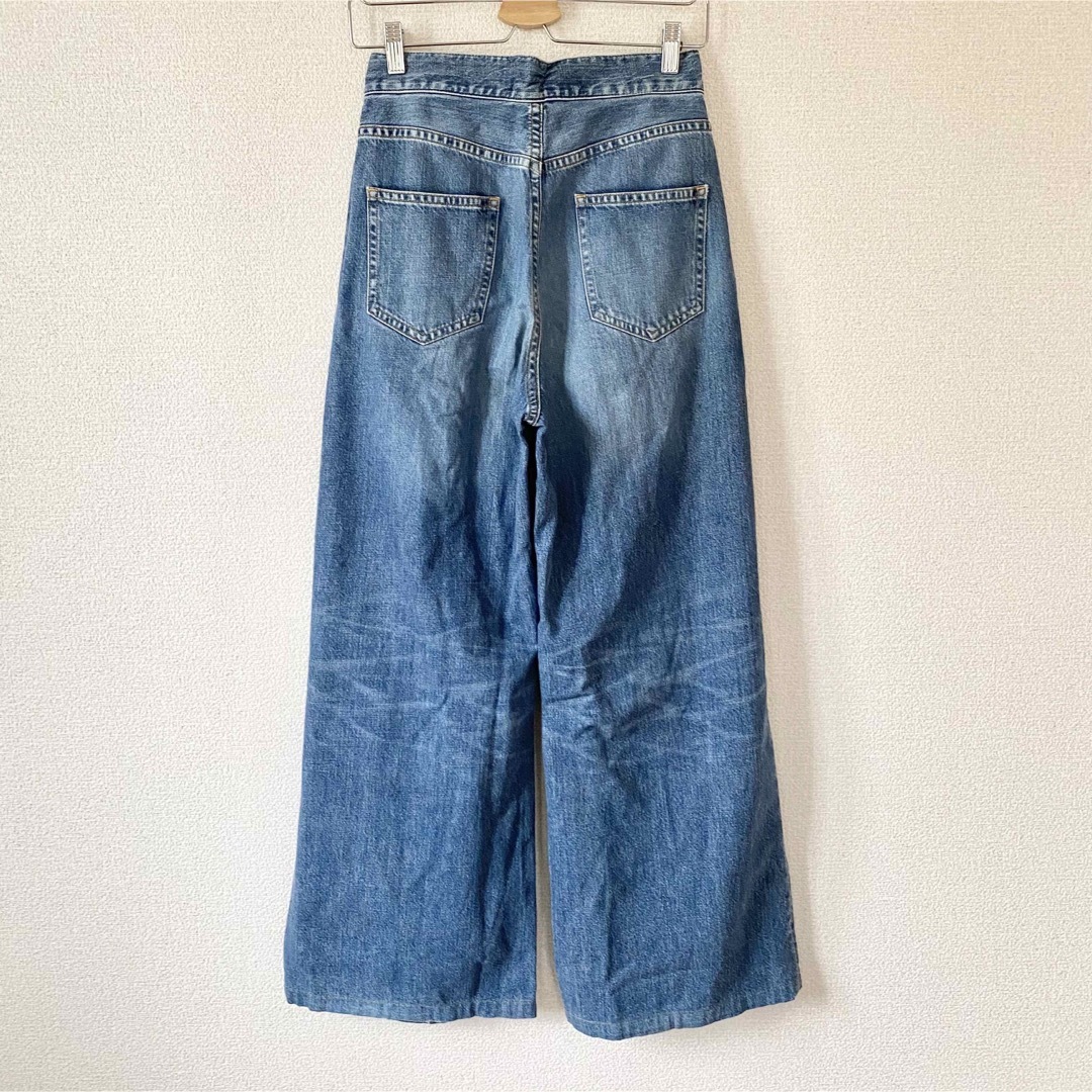 JOHN LAWRENCE SULLIVAN(ジョンローレンスサリバン)のジョンローレンスサリバン WASHED DENIM WIDE PANTS S レディースのパンツ(デニム/ジーンズ)の商品写真