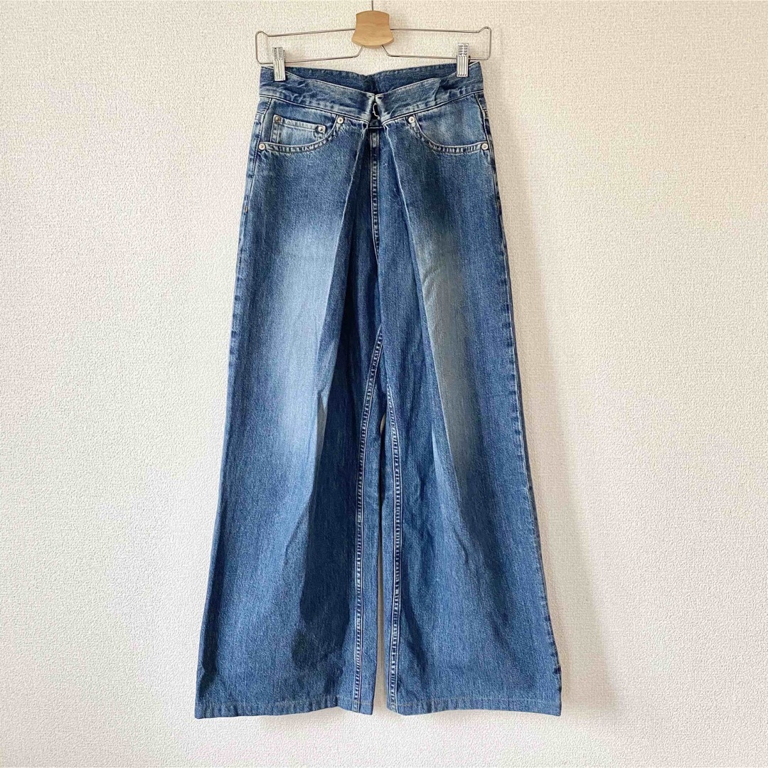 JOHN LAWRENCE SULLIVAN(ジョンローレンスサリバン)のジョンローレンスサリバン WASHED DENIM WIDE PANTS S レディースのパンツ(デニム/ジーンズ)の商品写真