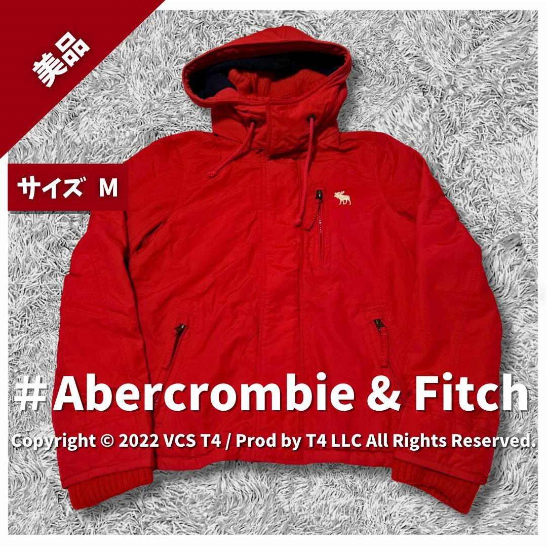 Abercrombie&Fitch(アバクロンビーアンドフィッチ)の【美品】アバクロンビーアンドフィッチ ブルゾン  M レッド ✓4029 メンズのジャケット/アウター(ブルゾン)の商品写真