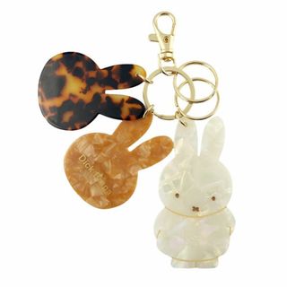 ミッフィー(miffy)のミッフィー ダイカット チャーム キーホルダー べっ甲柄 マーブル(キーホルダー)