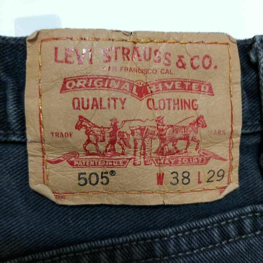 Levi's(リーバイス)のリーバイス505 W38 ブラックデニム 黒 カナダ製 00s パンツ 8423 メンズのパンツ(デニム/ジーンズ)の商品写真