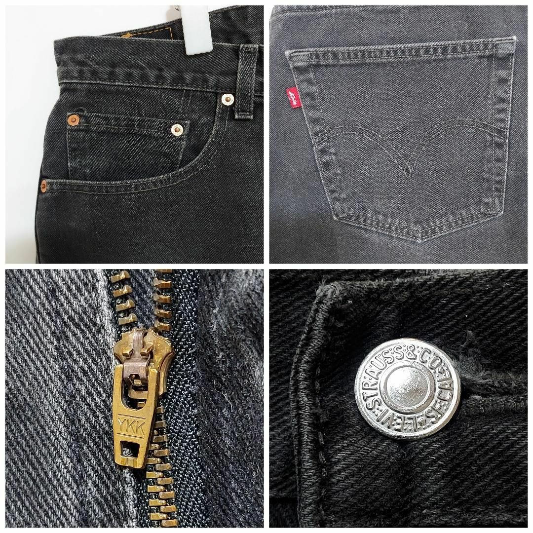 Levi's(リーバイス)のリーバイス505 W38 ブラックデニム 黒 カナダ製 00s パンツ 8423 メンズのパンツ(デニム/ジーンズ)の商品写真