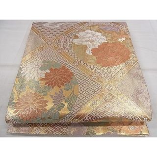 平和屋1■六通柄袋帯　天井草花丸文　金糸　逸品　CAAA2517ze(帯)