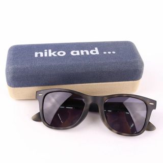 ニコアンド(niko and...)のニコアンド × JINSコラボ サングラス フルリム フレーム ケース難有 レディース 51□20-150○41サイズ ブラック系 niko and...(サングラス/メガネ)