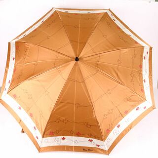 ニナリッチ(NINA RICCI)のニナリッチ 折りたたみ傘 鳥柄 収納時約36cm ブランド 傘 レディース ブラウン NINA RICCI(傘)