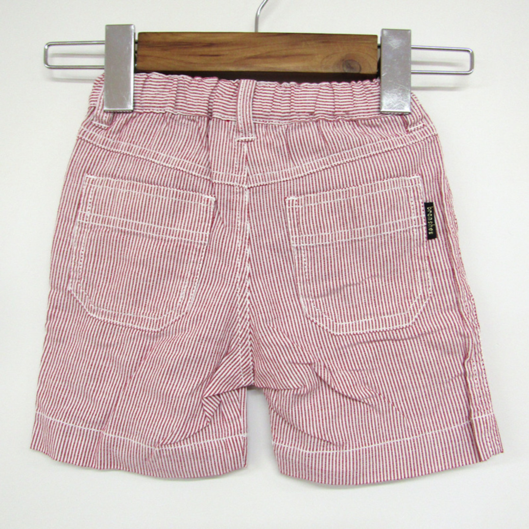 Branshes(ブランシェス)のブランシェス ショートパンツ ストライプ柄 未使用品 ベビー 男の子用 80サイズ レッド BRANSHES キッズ/ベビー/マタニティのベビー服(~85cm)(パンツ)の商品写真