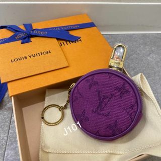 ルイヴィトン(LOUIS VUITTON)のルイヴィトン　ラウンドポーチ　モノグラムデニム　キーホルダー(キーホルダー)