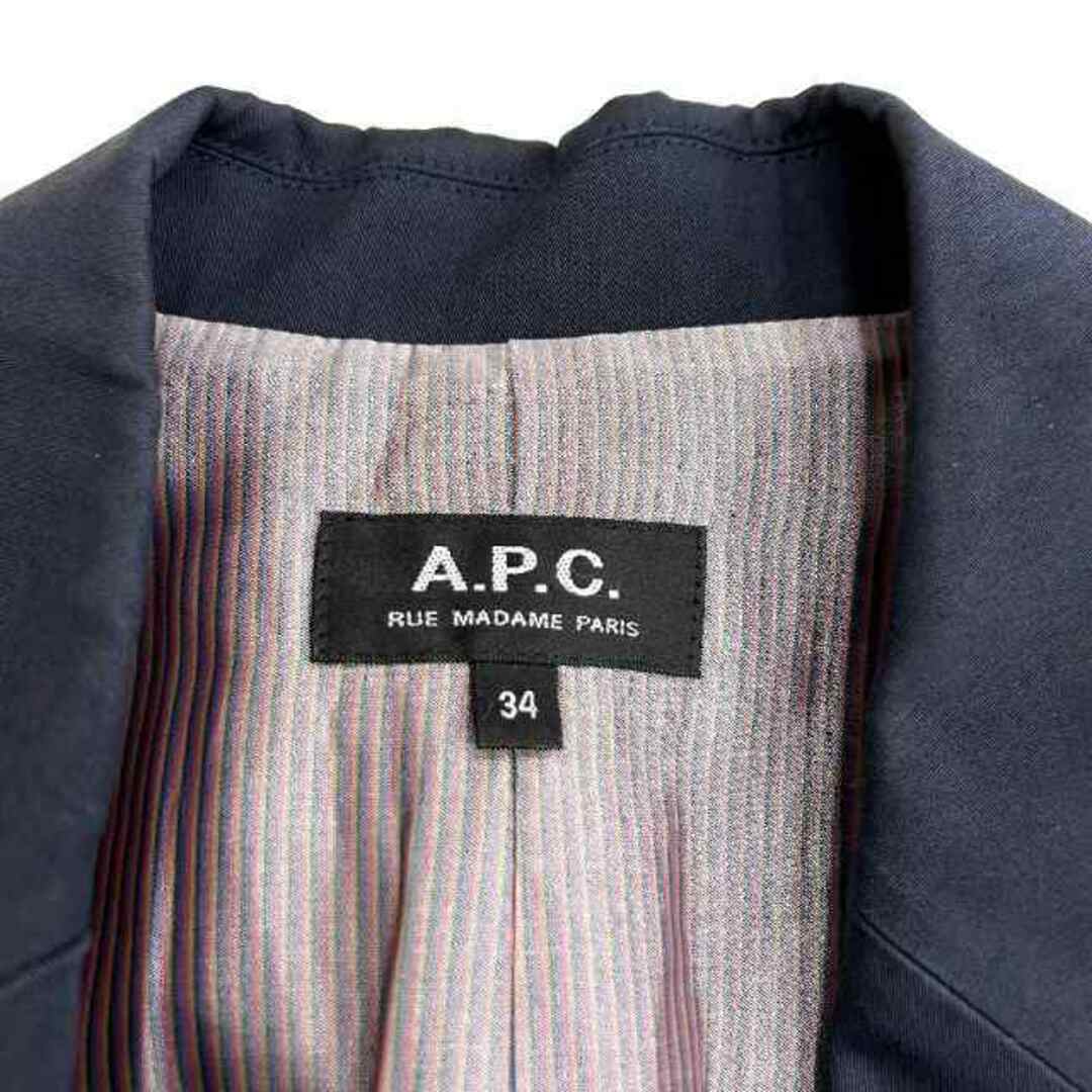 A.P.C(アーペーセー)のアーペーセー A.P.C. チェスターコート 無地 ミドル 34 XS 紺 メンズのジャケット/アウター(その他)の商品写真