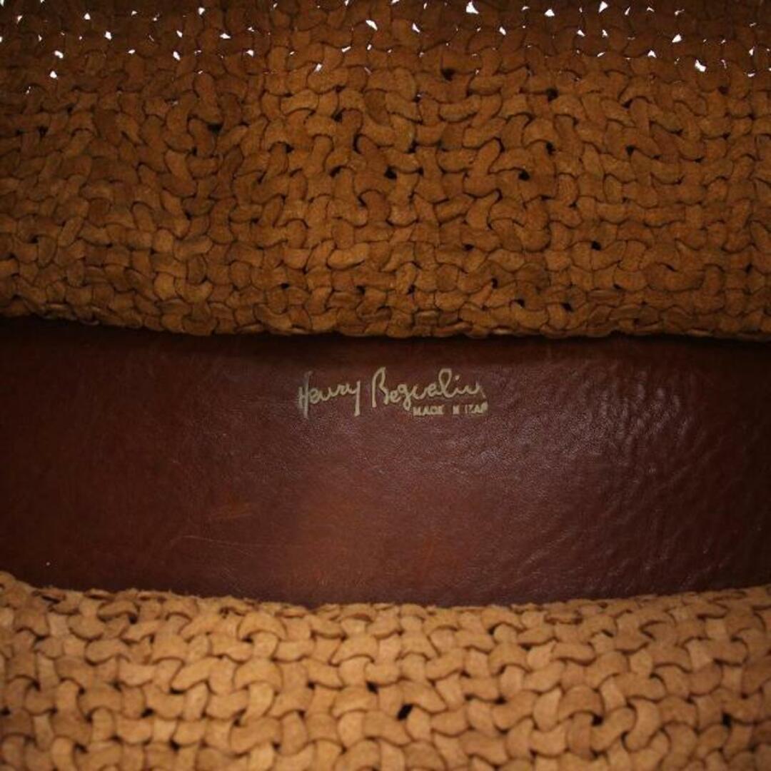 HENRY BEGUELIN(エンリーべグリン)のエンリーベグリン ハンドバッグ トート 編み込み タッセル レザー 茶 ブラウン レディースのバッグ(ハンドバッグ)の商品写真