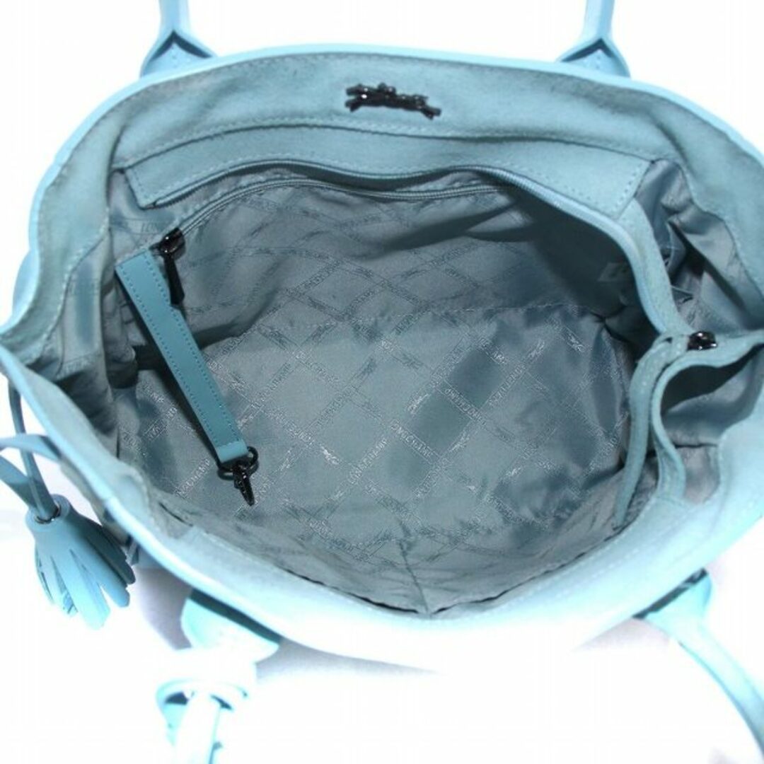 LONGCHAMP(ロンシャン)のロンシャン ペネロペ ハンドバッグ トート タッセル レザー スエード 水色 レディースのバッグ(ハンドバッグ)の商品写真