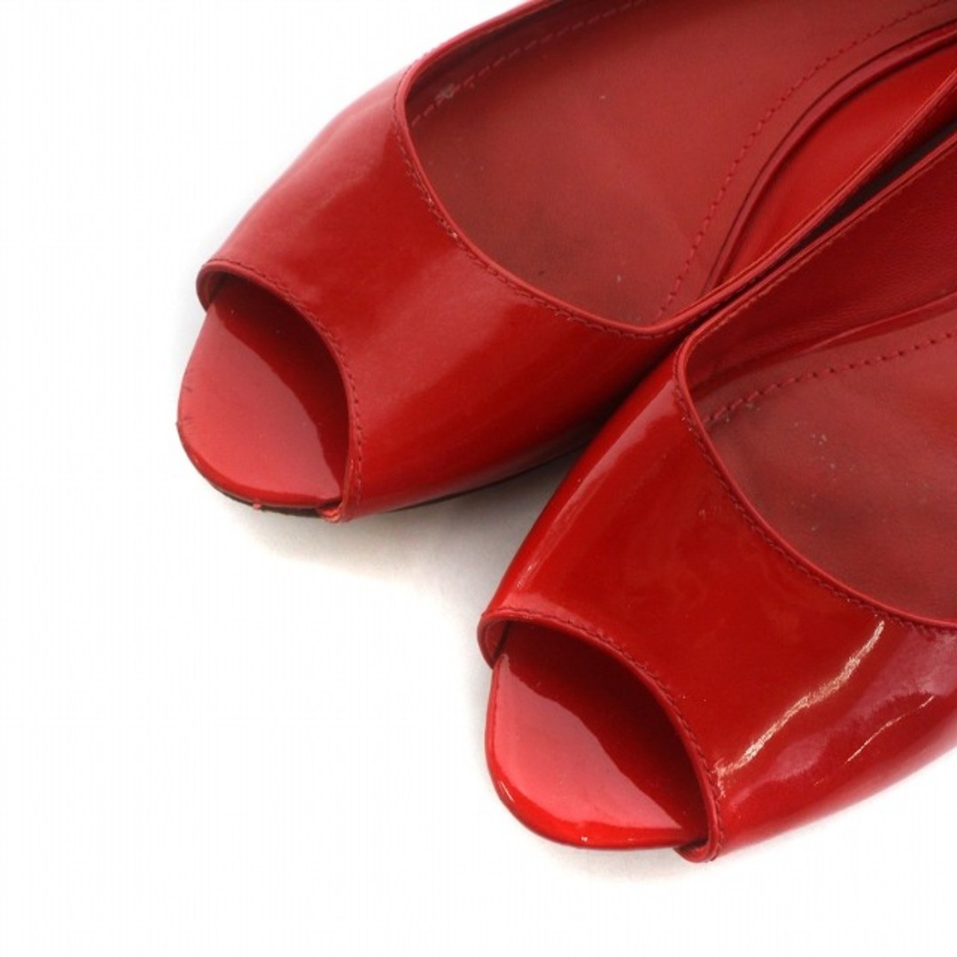 Tory Burch(トリーバーチ)のトリーバーチ パンプス フラットシューズ エナメル オープントゥ ローヒール 赤 レディースの靴/シューズ(ハイヒール/パンプス)の商品写真