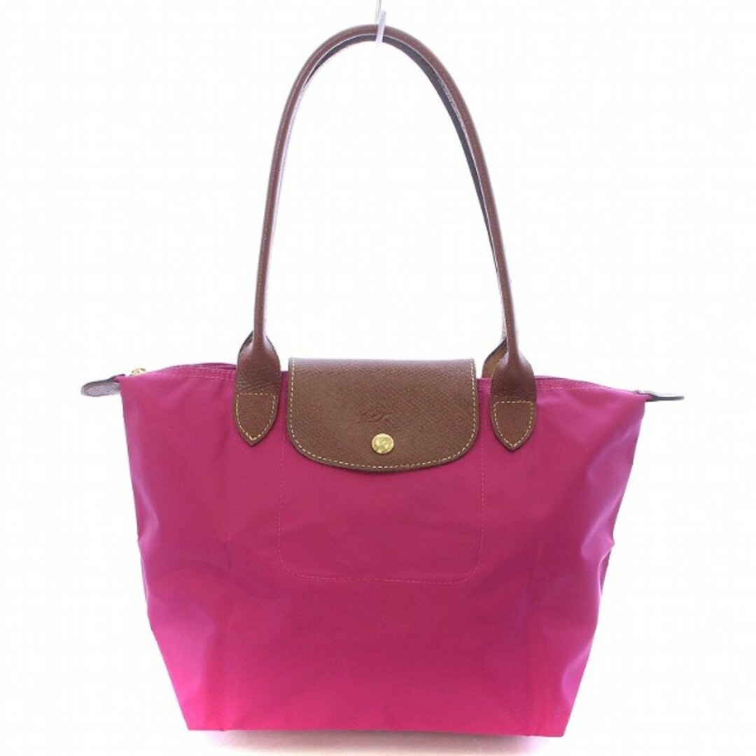 LONGCHAMP(ロンシャン)のロンシャン トートバッグ ル プリアージュ ナイロン レザー 切替 ピンク 茶 レディースのバッグ(トートバッグ)の商品写真