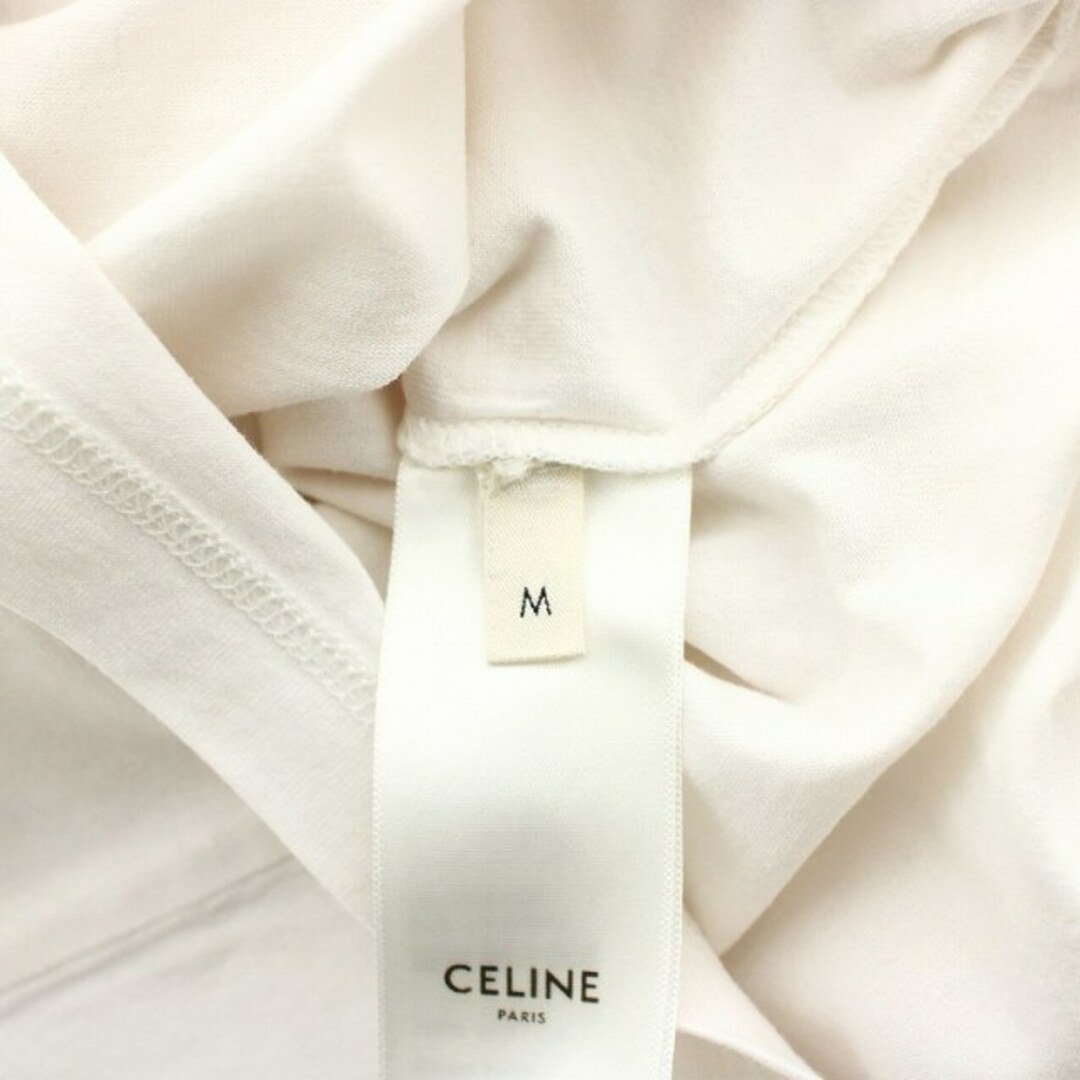 celine(セリーヌ)のセリーヌ CELINE エディ期 ロゴ Tシャツ カットソー 半袖 M 白 レディースのトップス(Tシャツ(半袖/袖なし))の商品写真