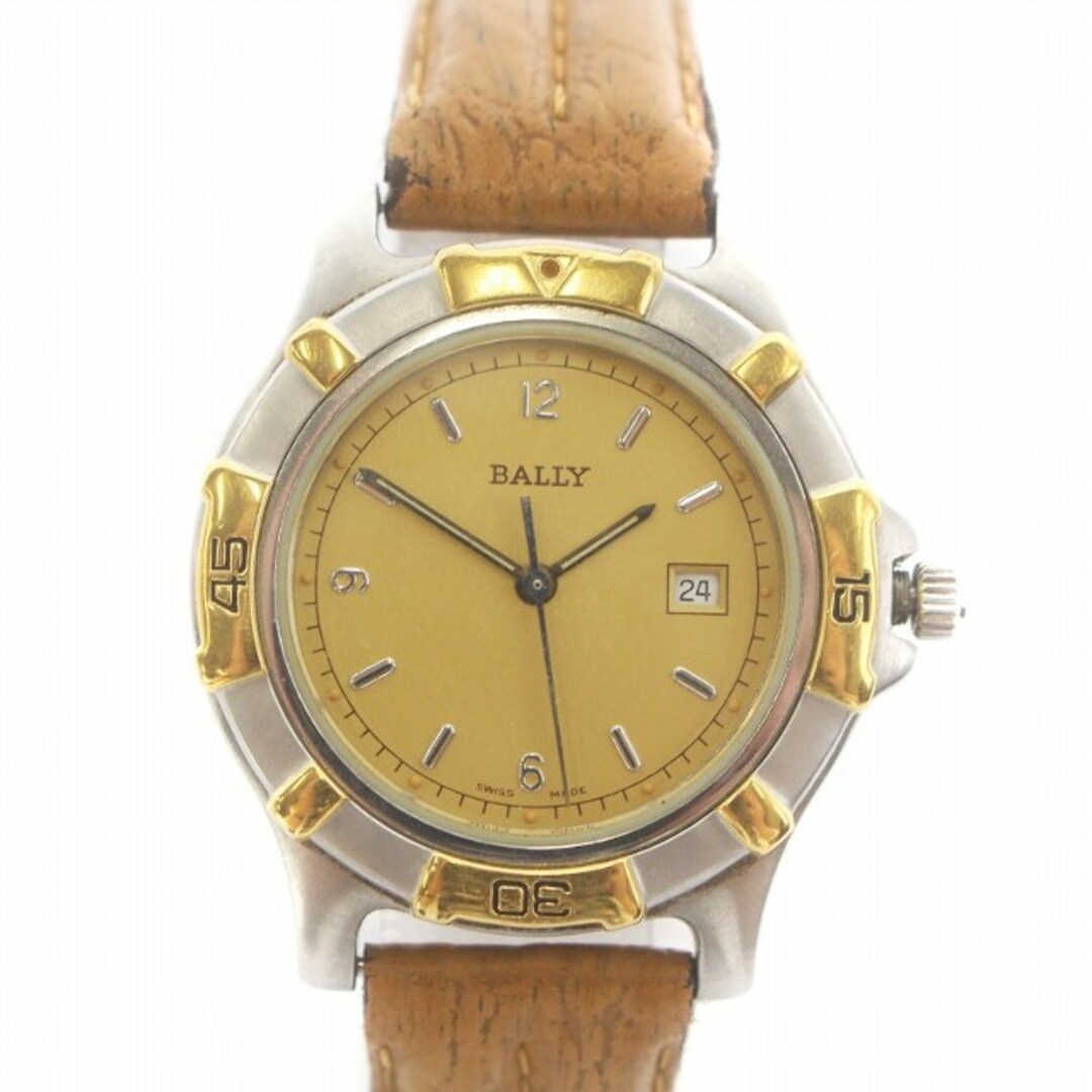 Bally(バリー)のバリー 腕時計 ウォッチ クォーツ デイト カレンダー付き 茶 111948 レディースのファッション小物(腕時計)の商品写真