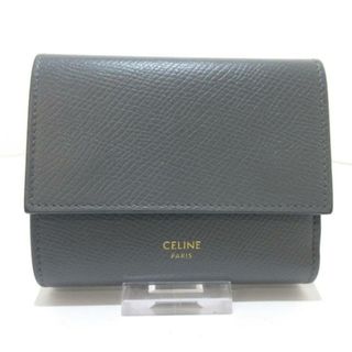 セリーヌ(celine)のセリーヌ 3つ折り財布 グレー レザー(財布)