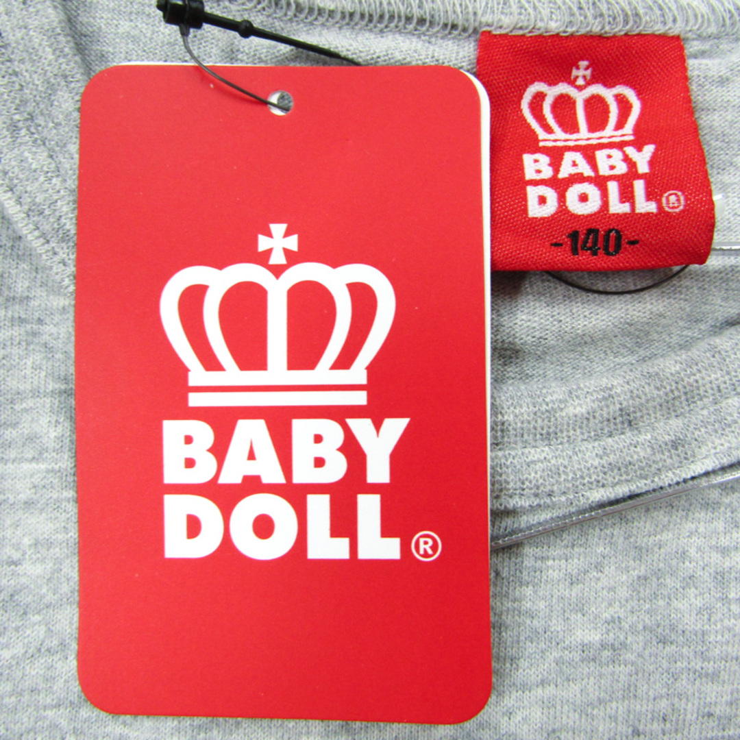 ベビードール 半袖Tシャツ ロゴT 未使用品 ベビー 男の子用 140サイズ グレー BABYDOLL キッズ/ベビー/マタニティのベビー服(~85cm)(Ｔシャツ)の商品写真