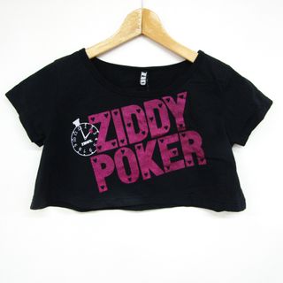 ジディー 半袖Tシャツ クロップドT ラメ 未使用品 キッズ 女の子用 X-150cmサイズ ブラック ZIDDY(Tシャツ/カットソー)