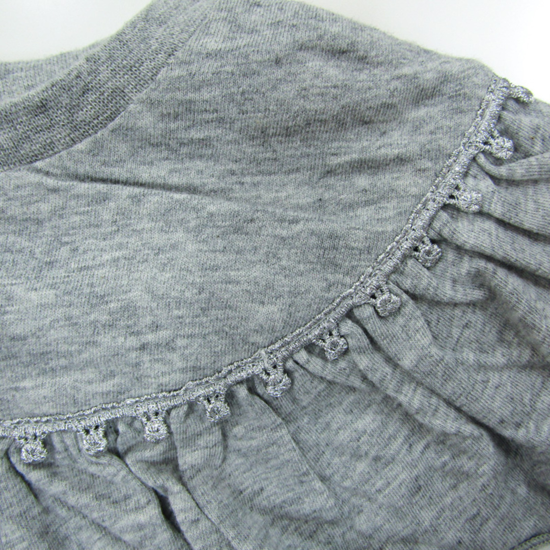 ブリーズ 半袖Tシャツ フリル 未使用品 ベビー 女の子用 80サイズ グレー BREEZE キッズ/ベビー/マタニティのベビー服(~85cm)(Ｔシャツ)の商品写真