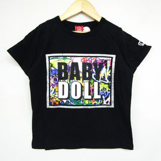 ベビードール 半袖Tシャツ 吸水速乾 ロゴT 未使用品 キッズ 女の子用 140サイズ ブラック BABYDOLL(Tシャツ/カットソー)