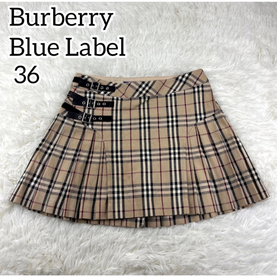 BURBERRY BLUE LABEL(バーバリーブルーレーベル)の美品✨バーバリーブルーレーベル　ノバチェック　スカート　安室奈美恵　36 人気 レディースのスカート(ミニスカート)の商品写真