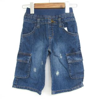 アーヴェヴェ(a.v.v)のアーヴェーヴェー デニムパンツ カーゴショーツ ハーフパンツ 未使用品 キッズ 男の子用 120サイズ ブルー a.v.v(パンツ/スパッツ)