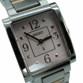 セイコー(SEIKO)のSEIKO LUKIA G2 セイコールキア スクエア型腕時計 シルバー ピンク(腕時計(アナログ))