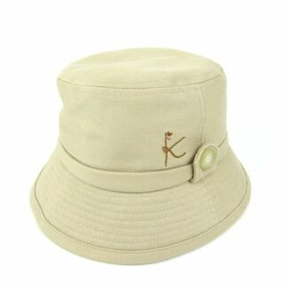クミキョク(kumikyoku（組曲）)のクミキョク ハット 未使用 ロゴ刺繍 ブランド 帽子 レディース Mサイズ ベージュ 組曲(ハット)