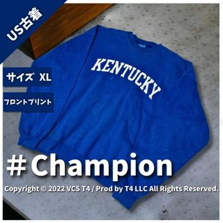 チャンピオン(Champion)の【US古着】チャンピオン トレーナー・スウェット XL 青 ヘビー ✓4010(スウェット)