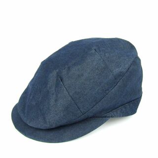 コツコツ ハンチング ベレー帽 デニム調 日本製 キャップ ブランド 帽子 レディース 56.5-58サイズ ネイビー KOZKOZ(ハンチング/ベレー帽)