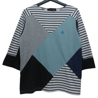 アールディーズ(aldies)のアールディーズ ALDIES Tシャツ 七分袖 パッチワーク ボーダー(Tシャツ/カットソー(七分/長袖))