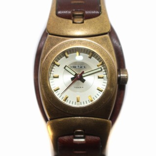 ディーゼル(DIESEL)のディーゼル 腕時計 ウォッチ クォーツ ベルトレザー ゴールド色 DZ-5060(腕時計)