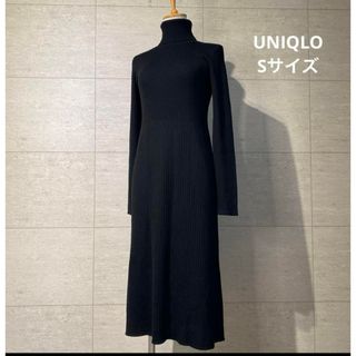 ユニクロ(UNIQLO)のリブタートルネックワンピース(ひざ丈ワンピース)