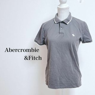 アバクロンビーアンドフィッチ(Abercrombie&Fitch)のアバクロンビー&フィッチ　半袖ポロシャツ　刺繍ロゴ【S】スポーティ　爽やか(ポロシャツ)