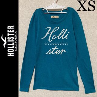 ホリスター(Hollister)の１回着☆ホリスターロンT長袖TシャツXSブルーグリーンアバクロンビー&フィッチ(Tシャツ(長袖/七分))