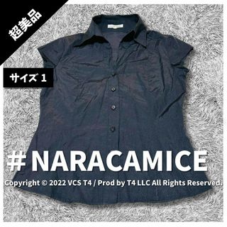 ナラカミーチェ(NARACAMICIE)の【超美品】ナラカミーチェ シャツ・ブラウス ノースリーブ 1 黒 ✓3956(シャツ/ブラウス(長袖/七分))